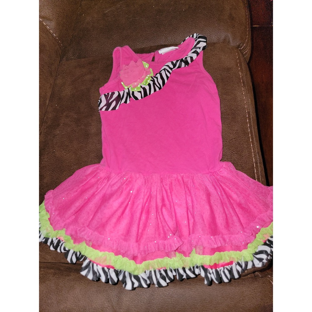 Emily rose pink‎ ruffle dress size 4